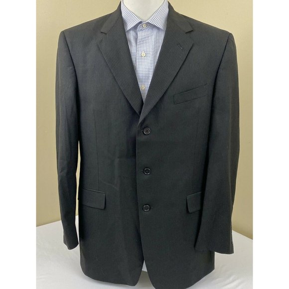 Daniel Cremieux Loro Piana Wool Suit Gray Pinstripe 44L - Picture 1 of 12